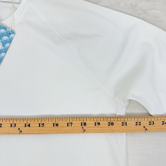 Solbari Long Sleeve Swim Rash Guard Shirt Womens XXL UPF 50+ White Comfort - Picture 13 of 16